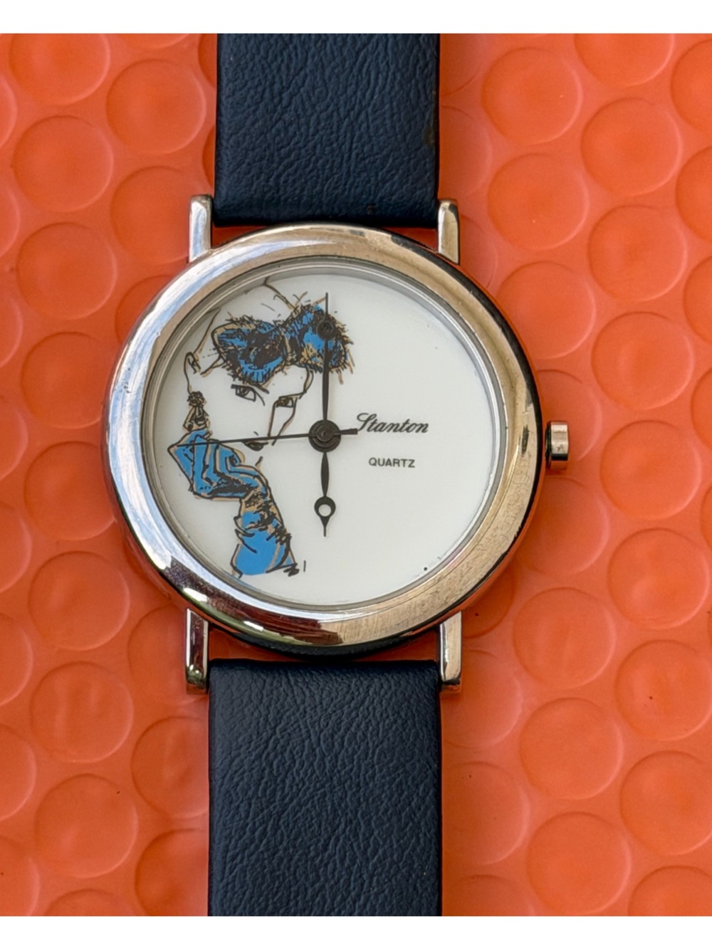 Stanton Women's Atsy Fashion Navy Buckle Band Analog Quartz Watch Vintage